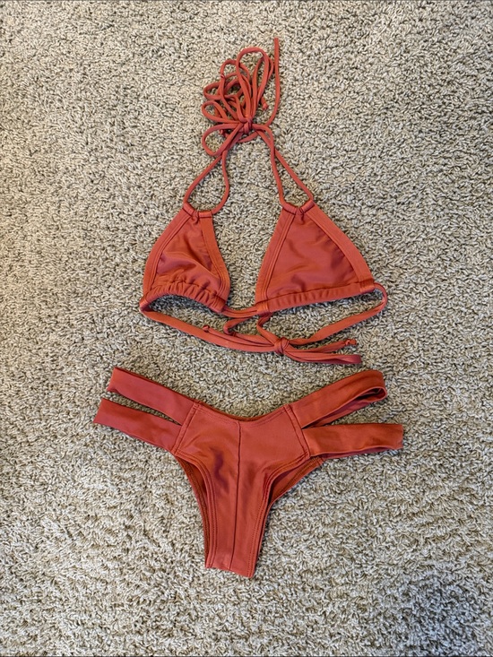 Montce Other - Montce Rust Strappy Triangle Bikini Set